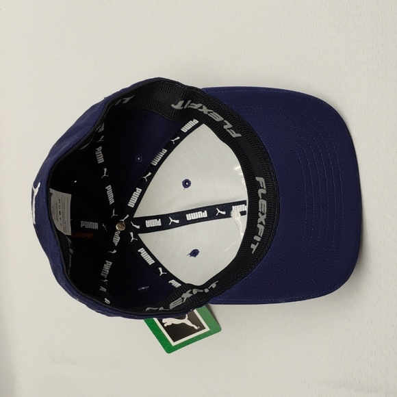 PUMA Hat Baseball Cap Black White Cat Logo Stretch Fit Adult Size L/XL Golf - Picture 4 of 4